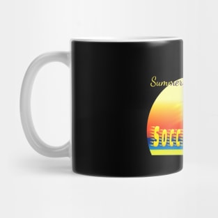 Summer beach soccer season design Mug